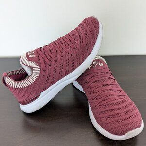 👟 APL TechLoom Wave Burgundy / Creme Ribbed - Size 7.5